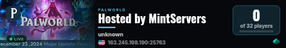 Hosted by MintServers live status badge