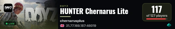 HUNTER Chernarus Lite live status badge