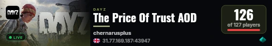 The Price Of Trust AOD live status badge