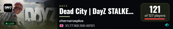 Dead City | DayZ STALKER RP | AoD | Clear Sky live status badge