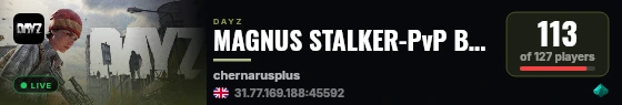MAGNUS STALKER-PvP BLUE: CARS live status badge
