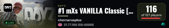 #1 mXs VANILLA Classic [No MODS] |Raid Time|Admin's+| Hugh FPS+ live status badge