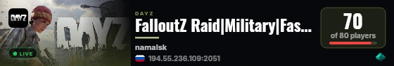 FalloutZ Raid|Military|FastLoot live status badge