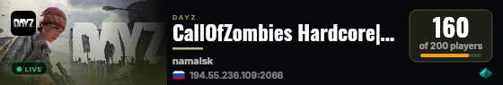 CallOfZombies Hardcore|Survival|Survival live status badge
