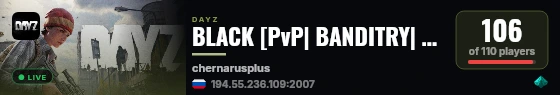 BLACK [PvP| BANDITRY| COMMVANILLA| REJECTION] live status badge