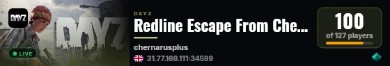 Redline Escape From Chernarus |5 GroupMax live status badge