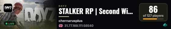 STALKER RP | Second Wind Project | discord.gg/5c6YZVDsNY live status badge