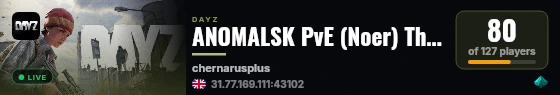 ANOMALSK PvE (Noer) The Expendables DayZ by Dr.Day live status badge