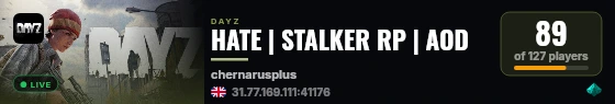 HATE | STALKER RP | AOD live status badge