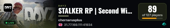 STALKER RP | Second Wind Project | discord.gg/5c6YZVDsNY live status badge
