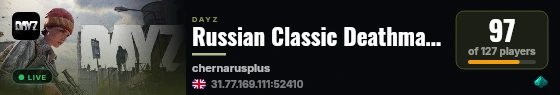 Russian Classic Deathmatch [VANILLA-WEAPON] [Dr. MAX] live status badge