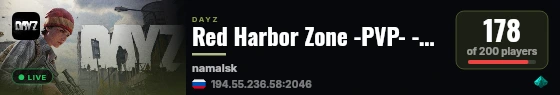 Red Harbor Zone -PVP- -HC- -TRADERS- -LOOT++- live status badge