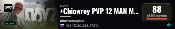 +Chiowrey PVP 12 MAN MAX|X15LOOT|TRADER|BOATS|HELIS|EVENTS live status badge