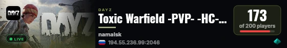Toxic Warfield -PVP- -HC- -MODDED- -LOOT+- live status badge