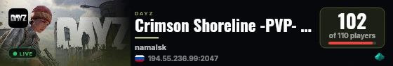 Crimson Shoreline -PVP- -HC- -KOS- -LOOT+ live status badge