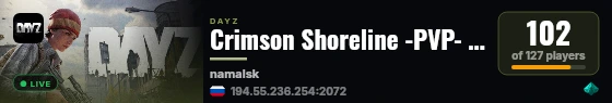Crimson Shoreline -PVP- -HC- -KOS- -LOOT+ live status badge