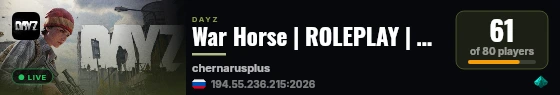 War Horse | ROLEPLAY | MILITARY | EVENTS live status badge