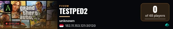 TESTPED2 live status badge