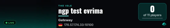 ngp test evrima live status badge