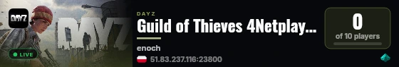 Guild of Thieves 4Netplayers DayZ Server live status badge