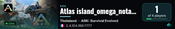 Atlas island_omega_notame - (v358.24) live status badge