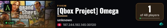 [Qbox Project] Omega live status badge