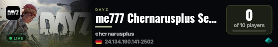 me777 Chernarusplus Server live status badge