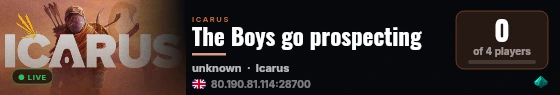 The Boys go prospecting live status badge