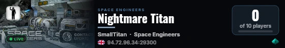 Nightmare Titan live status badge