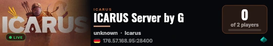 ICARUS Server by G live status badge