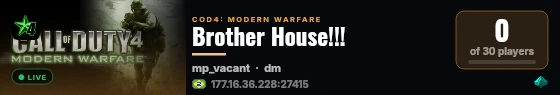 Brother House!!! live status badge