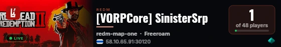 [VORPCore] SinisterSrp live status badge