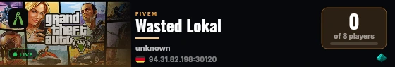 Wasted Lokal live status badge