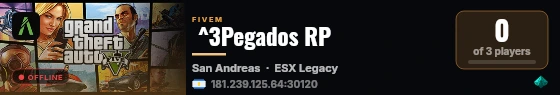  ^3Pegados RP live status badge