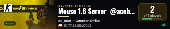Mouse 1.6 Server  @acehost.pl live status badge