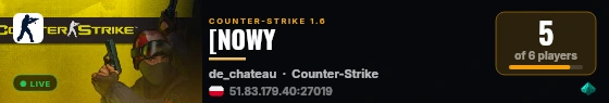 [NOWY live status badge