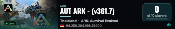 AUT ARK - (v361.7) live status badge