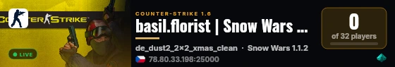 basil.florist | Snow Wars Test live status badge