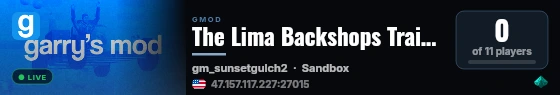 The Lima Backshops Trainbuild live status badge