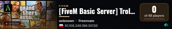 [FiveM Basic Server] TrolliZBS live status badge