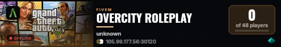 OVERCITY ROLEPLAY live status badge