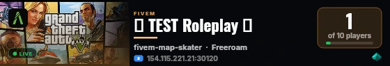 🌐 TEST Roleplay 🌐 live status badge