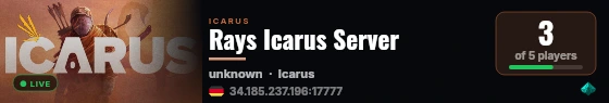 Rays Icarus Server live status badge