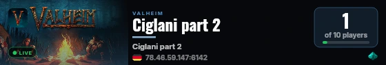 Ciglani part 2 live status badge