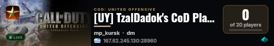 [UY] TzalDadok's CoD Playground live status badge