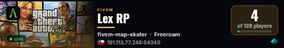 Lex RP live status badge