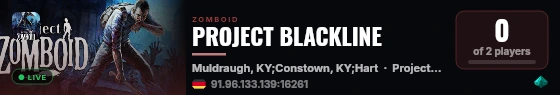 PROJECT BLACKLINE live status badge