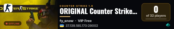 ORIGINAL Counter Strike Server live status badge