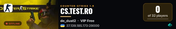 CS.TEST.RO live status badge