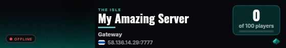 My Amazing Server live status badge